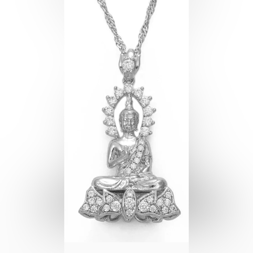 New Buddha Buddhism Pendant Necklaces With Cubic Zirconia Jewelry